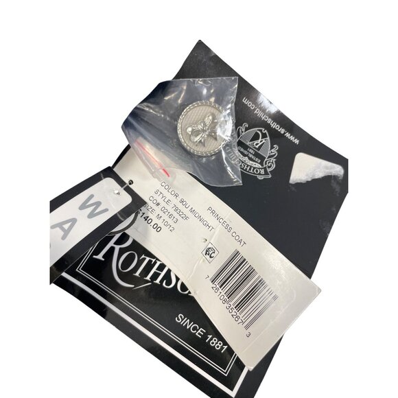 Rothschild Girls blue poly Blend Double Breasted Coat Size M SKU 9270 - Picture 9 of 16